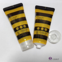 Tube cosmétique vide en aluminium/plastique ABL noir doux pour emballage de crème OEM LX10170 LIXIN/OEM