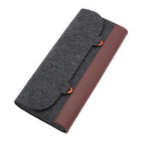 Étui de voyage pour clavier en feutre vente en gros Sacs pour clavier sans fil simples Étui de transport gris foncé anti-rayures doux