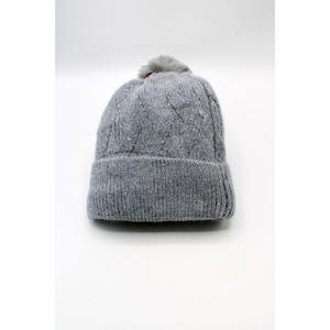 หมวกบีนนี่ปักโลโก้ตามสั่ง รุ่น 13189 สีเทาอ่อน สำหรับฤดูหนาว ของขวัญส่งเสริมการขายขององค์กร และกิจกรรมสร้างแบรนด์ทีม - Product Image 1