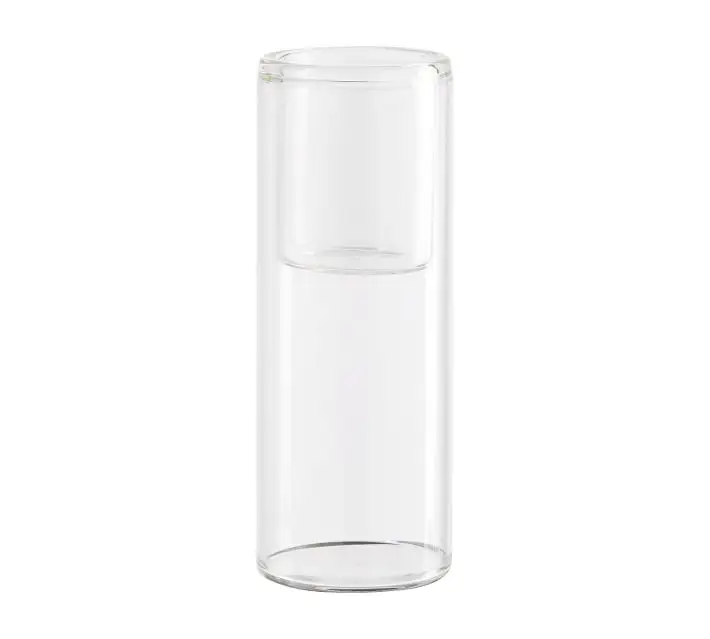 Custom Geblazen Cilinder Dubbele Laag Glas Drijvende Kandelaar Voor Thuis En Tafel Decoratieve Ornamenten