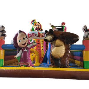 Nouveau design Masha Bear Bounce House 3D Cartoon gonflable pour enfants Funland Climbing Gonflable Slide Combo - Product Image 1