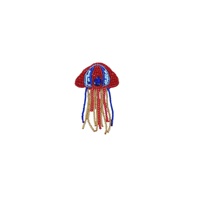 Nouvelles Appliques de Luxe en Forme de Crabe et de Crevette Brodées à la Main avec Perles et Paillettes pour Sacs, Coques de Téléphone, Chapeaux et Vêtements