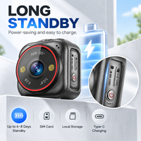 Caméra de poche multifonctionnelle Wistino 3MP 4G, batterie 1500 mAh, caméra portable magnétique pour vlog, AOV, enregistrement 24/7