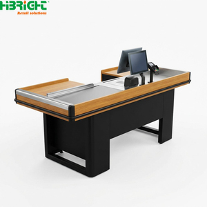 Mostrador de Caja Registradora POS Moderno para Comercio Minorista, Mesa de Pago de Acero Inoxidable para Supermercados y Tiendas - Product Image 2