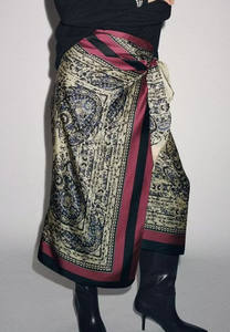 MYST&amp;ZA Women's Clothing 2025 Autumn New Fashion Temperament Versatile Paisley <strong>Wrap</strong> High Waist <strong>Skirt</strong> 9070101 - Product Image 2