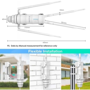 WAVLINK WN572HP3 AC1200 routeur sans fil résistant aux intempéries double bande répéteur AP d'extension <span class=keywords><strong>WiFi</strong></span> à longue portée - Product Image 5