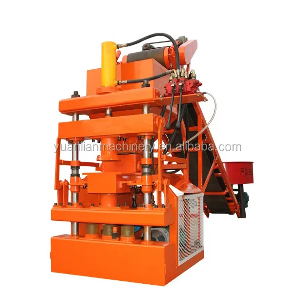 solid auto block machine eco clay block forming machine YL1-10 manual unfired cinder brick block machine price