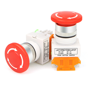 Botón de Parada de Emergencia LAY37 Y090, Interruptor de Botón Pulsador de 22 mm - Product Image 2