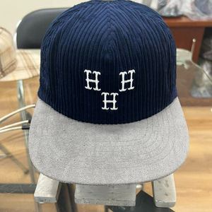 Personnalisable 3D Relief Broderie Logo Casquette de Baseball Réglable Velours Côtelé 5 Panneau SnapBack Deux Tons Couleur À La Mode Maille Toile - Product Image 1