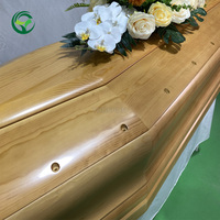 Ataúd de cremación de madera de pino macizo de estilo italiano directo de fábrica Heze ataúd funerario ataúd italiano de madera de álamo de alta calidad