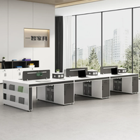 Nouveau bureau de travail moderne minimaliste réglable de haute qualité pour 4/6/8 personnes, poste de travail autonome