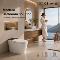 WC intelligent monobloc Smart Lite avec réservoir intégré, chasse d'eau à commande au pied, étanchéité IPX4, tension personnalisable et siège chauffant