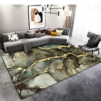 Tapis moderne antidérapant en velours cristal imprimé pour salon