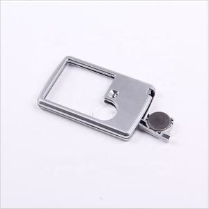 <span class=keywords><strong>3x</strong></span> <span class=keywords><strong>6x</strong></span> כיס כרטיס מיני כרטיס בגודל מרובע זכוכית מגדלת עם אור הוביל לתכשיטי קריאה - Product Image 2