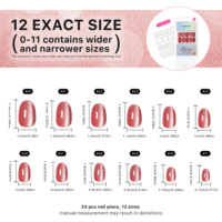 AIERFEI Faux Ongles Magnétiques Ovale Effet Œil de Chat Rouge Cerise 24 Pièces Réutilisables Vente Directe Usine