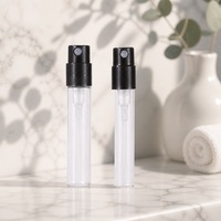 Atomiseur de parfum vide avec pulvérisateur noir, flacon pulvérisateur en verre rechargeable, brume fine, format voyage, pour échantillons cosmétiques, vente en gros