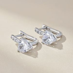 Dylam Sparkling Women Fine Jewelry Dress up Accessories S925 Silver Waterdrop Shape Diamond 5A Cubic Zirconia <b>Hook</b> Earrings - Product Image 5