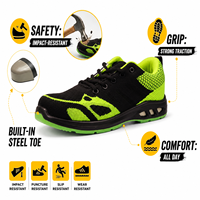 Chaussures de sécurité ACE pour usine et atelier, bottes de travail antistatiques, antidérapantes, anti-perforation, avec embout en acier, confortables, en maille respirante