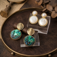 Boucles d'oreilles pendantes SA Jewelry en argent sterling 925 avec perle d'eau douce baroque et coquillage, plaqué or 18 carats, tendance pour femme, cadeau de fête