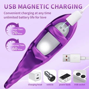 Vibrador de dedo Juguetes sexuales para adultos con 9 modos de vibraciones, vibrador de clítoris de pezón Vibradores de punto G, Juguetes sexuales para parejas de mujeres - Product Image 4