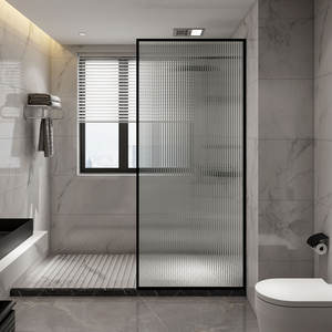 Pintu Kamar Mandi, Pintu Kamar Mandi Tempered Glass dengan Strip Segel Pintu Kamar Mandi - Product Image 2