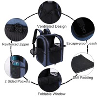 Sac de transport pliable et extensible 30L pour animaux de compagnie, approuvé par les compagnies aériennes, en nylon Oxford souple, couleur unie, avec fermeture éclair, pour chat et chien