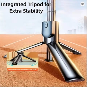 Lampe de remplissage 700 mm sans fil Bluetooth, perche à <span class=keywords><strong>selfie</strong></span> pliable, mini trépied avec télécommande pour iOS et Android - Product Image 5