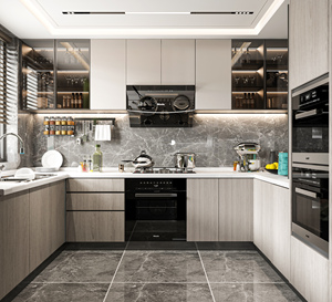 Customized Size <b>Kitchen</b> Stand Cabinets Solid Wood <b>Sideboard</b> with Environmental Protection Materials Quality <b>Kitchen</b> Furniture - Product Image 4