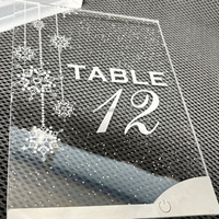 Numéros de table en acrylique de mariage, lumière personnalisée, LOGO Numéros de table en acrylique à batterie rechargeable LED Numéros de table en acrylique Mariage vierge