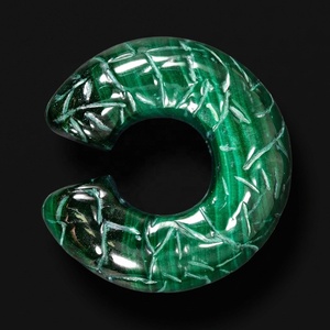 Nouveau design, argent 925, plaqué or 18 carats 2,5 microns, émail, jade, malachite, quartz rose, boucles d'oreilles pour femmes et hommes, bijoux fins - Product Image 3