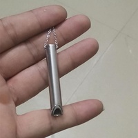 Collier anti-stress personnalisé MECYLIFE en acier inoxydable avec sifflet vibrant pour la méditation