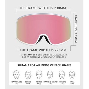 Masques de ski personnalisés avec logo, lunettes de snowboard magnétiques pour les sports d'hiver en différentes couleurs - Product Image 6