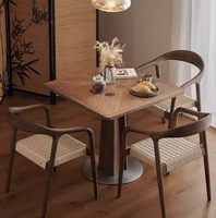 Table basse carrée en bois massif, style minimaliste moderne, structure durable et écologique, revêtement en cire à trois couches de qualité FAS
