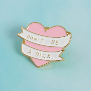 Coeur rose amour Ne pas être une bite épingles en émail broches vêtements sac à dos revers Badges bijoux accessoires pour cadeau unisexe - Product Image 2