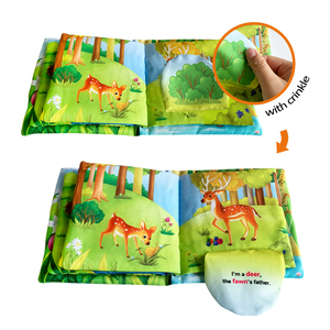 <span class=keywords><strong>Livre</strong></span> en tissu Peek-a-Boo avec son bruit froissé, <span class=keywords><strong>livre</strong></span> en tissu interactif pour enfants, jouet pour bébé avec un plaisir infini - Product Image 4