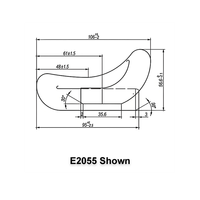 Clip de rail E2055 en acier à ressort, fixations de rail compatibles Pandrol