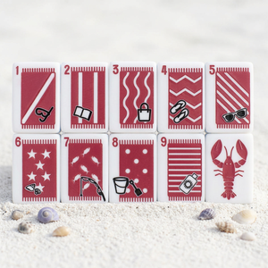 Ensemble de Mahjong Moderne Portable en Acrylique Brise d'Été – Jeu de Loisirs Familial Côtier Frais – Cadeau – En Stock – Vente en Gros - Product Image 4