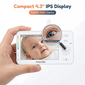 Baby Monitor Senza WiFi 4.3 IPS 1080P FHSS Wireless 300M Lunga Portata Batteria 3500mAh Pan Tilt Visione Notturna VOX Comunicazione Bidirezionale - Product Image 3