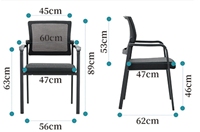 Chaises de bureau modernes en maille avec accoudoirs pour salles de réunion, vente en gros Golden Lion Factory, chaises de conférence pour hôtels et visiteurs