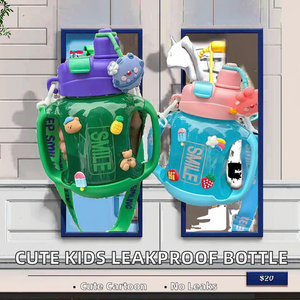 Bouteille d'eau Kecolove 850 ml grande capacité, anti-fuite, écologique, pour l'école, le sport, les enfants, motif dessin animé mignon, pour la rentrée scolaire et les excursions - Product Image 2