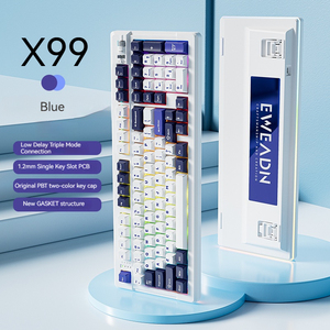 EWEADN X99 RGB tri-chế độ máy tính để bàn Bàn phím PBT Keycaps tùy chỉnh với bên khắc eSports nhà máy trực tiếp sản phẩm mới - Product Image 1