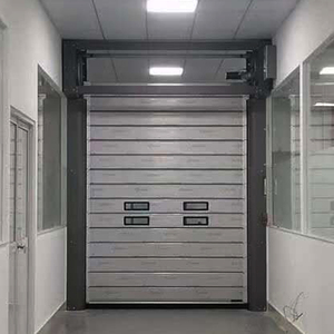 Porte métallique à volets roulants en spirale à grande vitesse Portes de <span class=keywords><strong>garage</strong></span> isolées en aluminium rapide Entrepôt de sécurité Portes roulantes en acier - Product Image 2