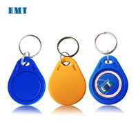 Porte-clés RFID étanche en ABS 13,56 MHz, étiquette RFID avec impression personnalisée du logo, étiquette de contrôle d'accès