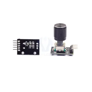 KY-040 360 Degree Rotary Encoder Module Brick Sensor Switch Development Board With Pins Half Shaft Hole