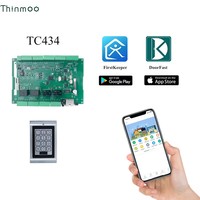Thinmoo - Panel de Control de Acceso Biométrico en la Nube, 4 Controladores de Puerta, TCP/IP/RFID/Wiegand, Sistema Operativo Android 11, 10000 Usuarios, Pantalla LCD, Reinicio