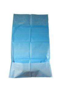 Bib gigi sekali pakai medis, kertas 1 Lapis + Film PE Dental Bib dengan dasi dan saku - Product Image 5