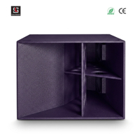 Subwoofer professionnel de 24 pouces, 2000W, système audio passif pour extérieur, caisson de basses DJ, haut-parleur pour événements de grande envergure