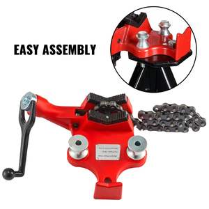 DB Wholesale Heavy Duty Steel and <b>Cast</b> <b>Iron</b> <b>Bench</b> Chain Vise 1/8 to 5-Inch Pipe Capacity with Crank Handle Screw <b>Bench</b> Chain Vis - Product Image 6