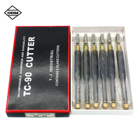Herramientas de Corte de Vidrio Tc 90 de Alta Calidad, 6 Piezas/Lote con Mango de Plástico, Venta al por Mayor de Fábrica para un Corte de Vidrio Eficiente