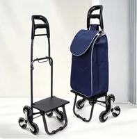 Chariot de courses pliable et portable avec roues optionnelles pour monter les escaliers, idéal pour les courses et le rangement domestiques